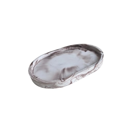 Podstawka/ taca dekoracyjna z gipsu ekologicznego 140x100mm