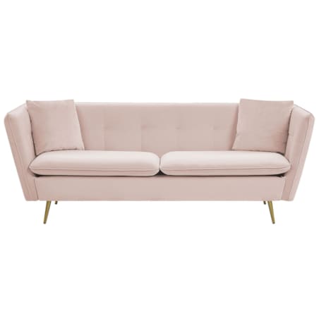 Sofa 3-osobowa welurowa różowa FREDERICA