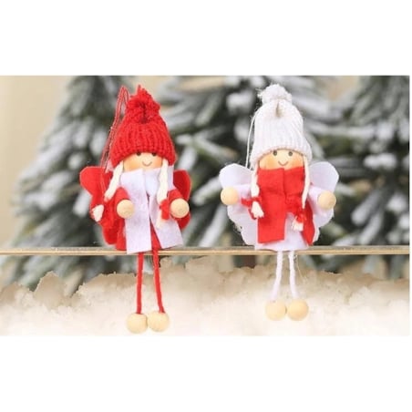 Bombki Na Choinkę Laleczka Pacynka Zawieszka 2Szt