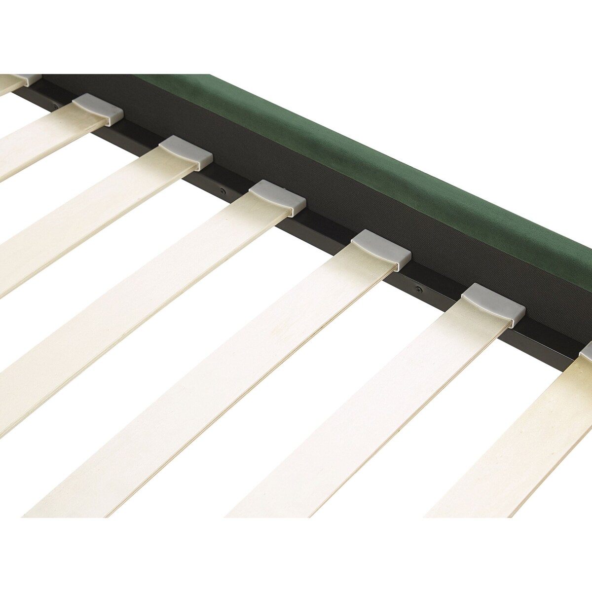 Łóżko welurowe 180 x 200 cm zielone LIMOUX