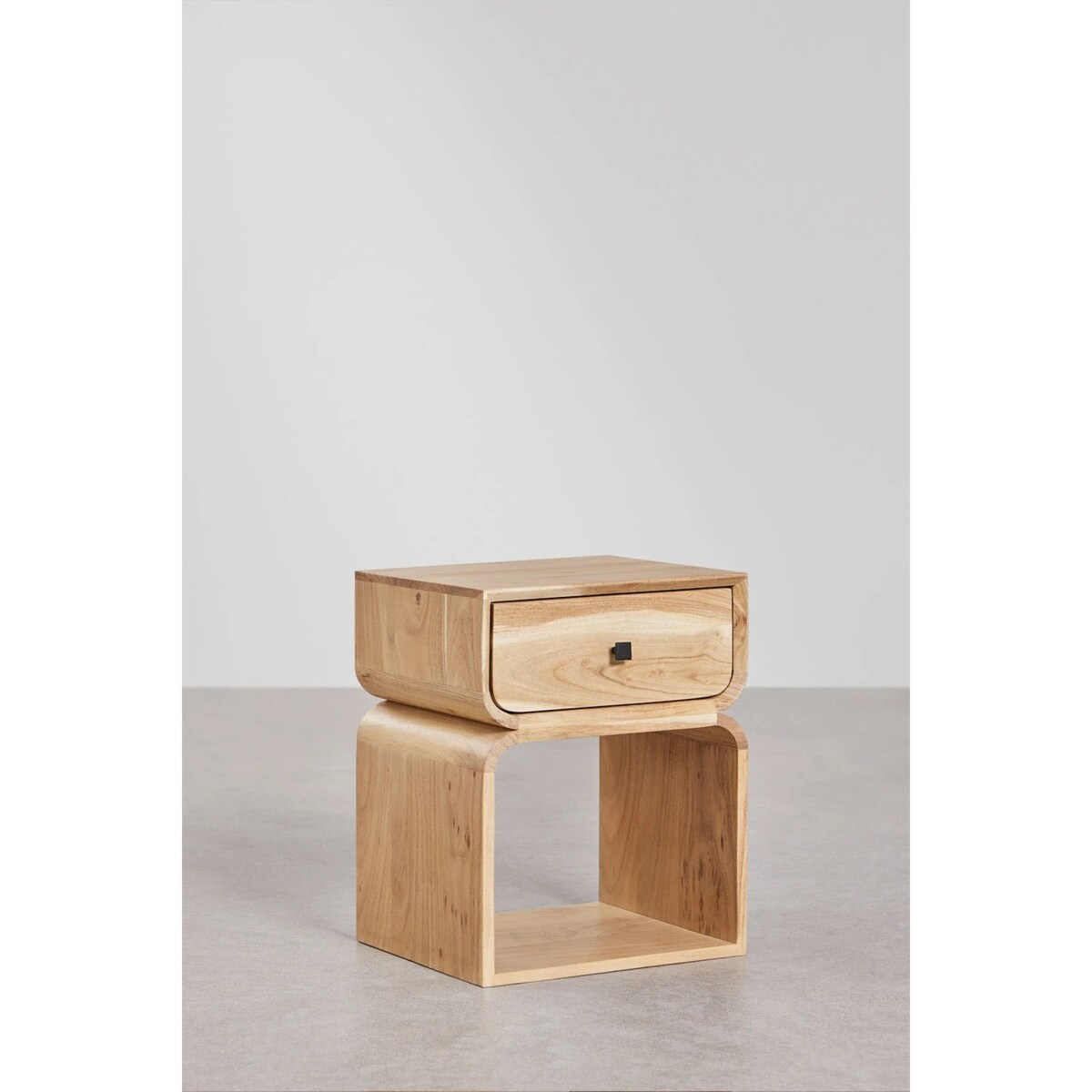 Szafka stolik nocny drewno mango, naturalny, Ferni, 40x35 cm