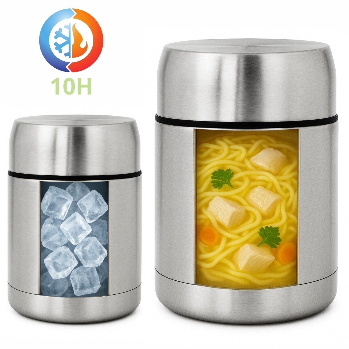 Stalowy termos obiadowy lunchbox lunch box na zupę obiad 0.5L KAMILLE