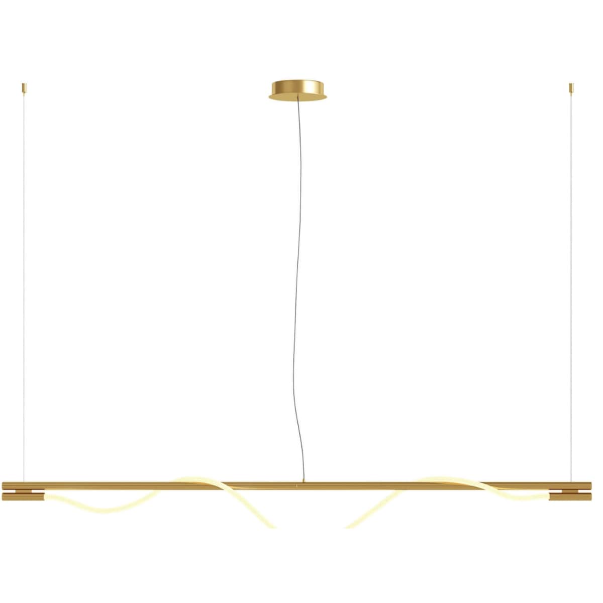 Lampa wisząca Rosa MOD166PL-L20G3K LED 21W podłużna złota