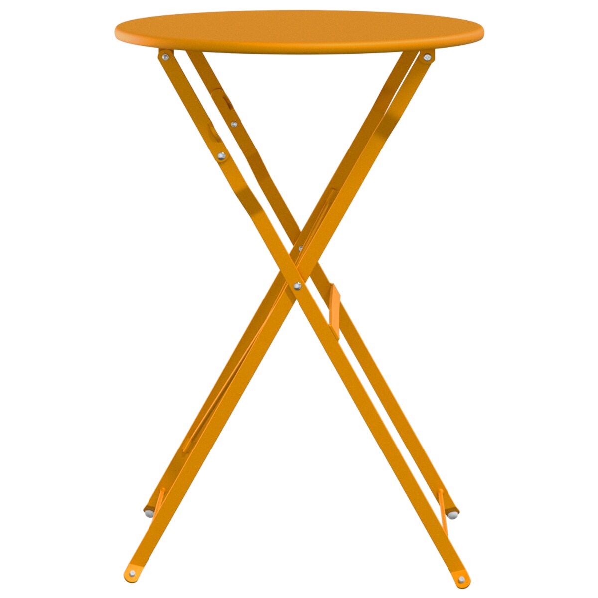 vidaXL Stolik bistro Musztardowy Ø50x71 cm Stal malowana proszkowo