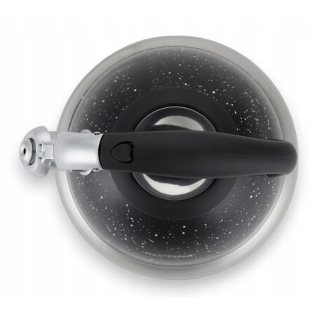 Duży Czarny Marmurkowy Czajnik Z Gwizdkiem Stalowy 3L Na Indukcję Gaz