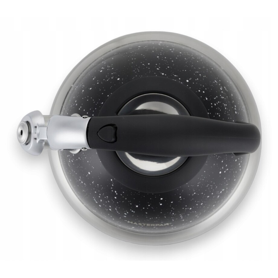 Duży Czarny Marmurkowy Czajnik Z Gwizdkiem Stalowy 3L Na Indukcję Gaz