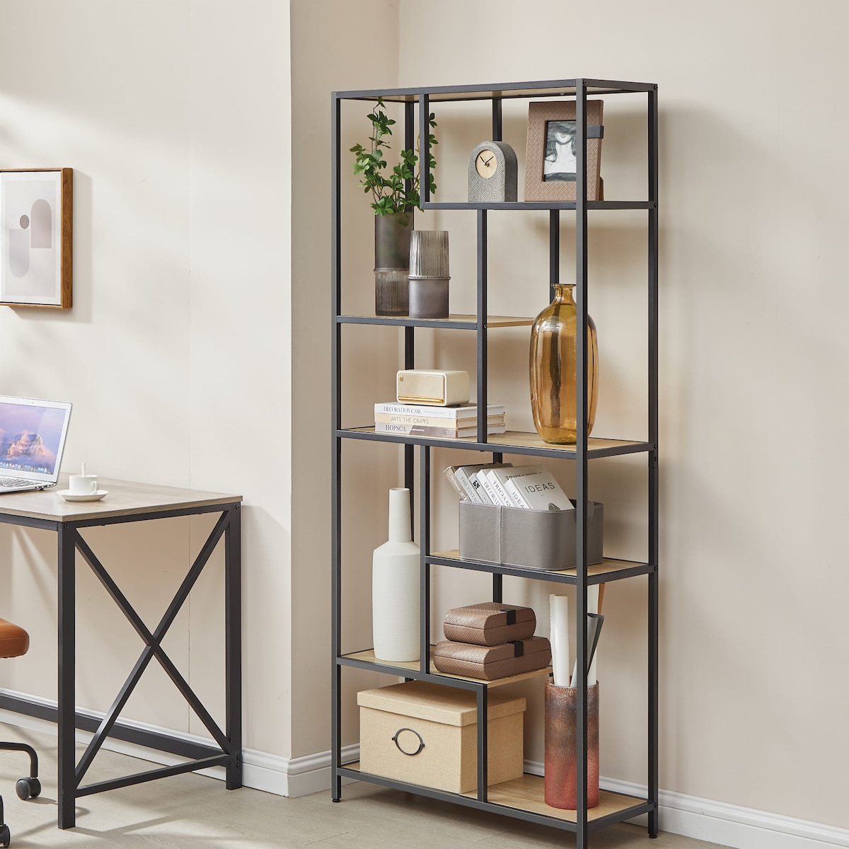 Regał 80X30X180 Cm Sonoma