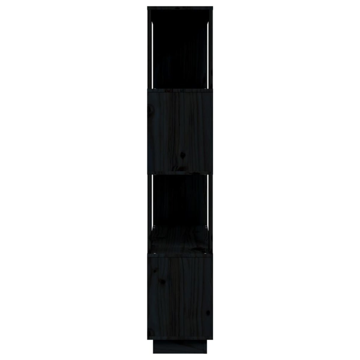 vidaXL Regał na książki/przegroda, czarny, 80x25x132 cm, sosnowy