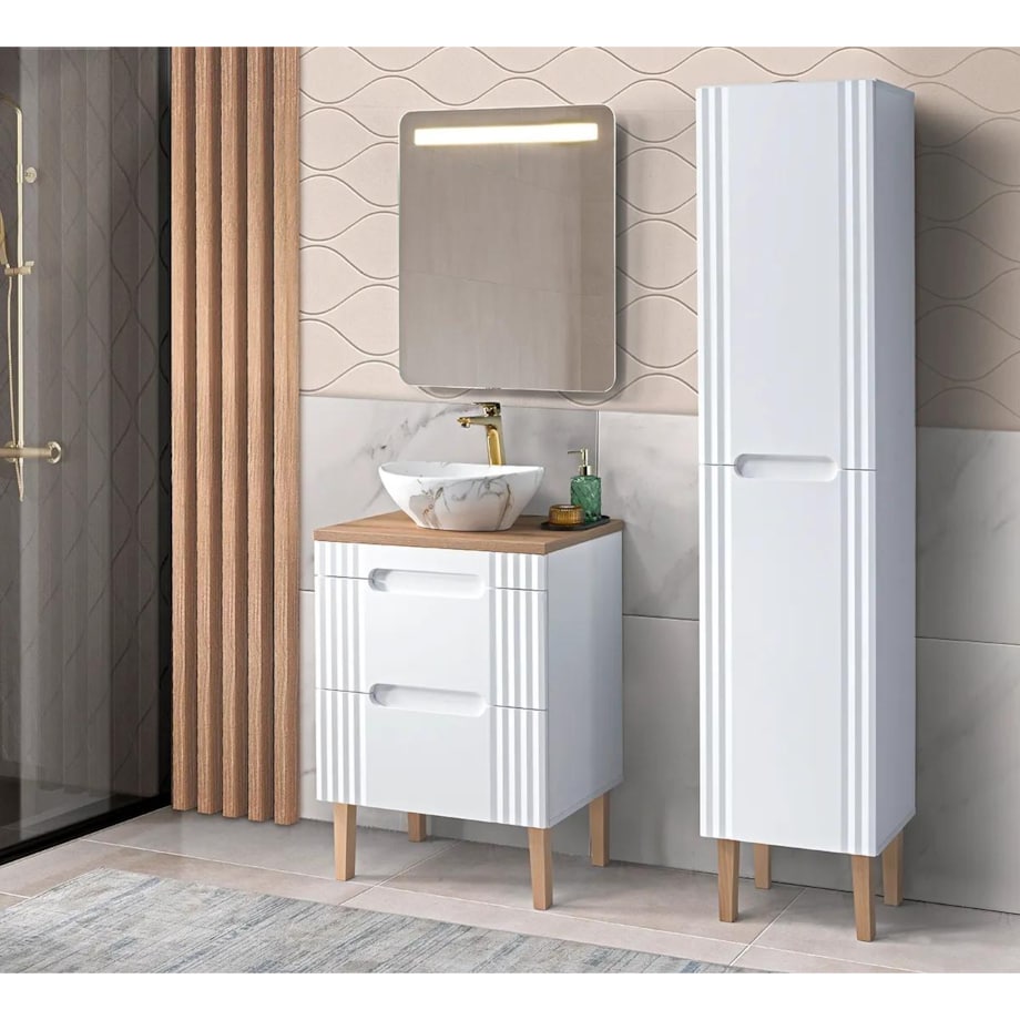 Szafka pod umywalkę FIJI WHITE 82 60cm biała