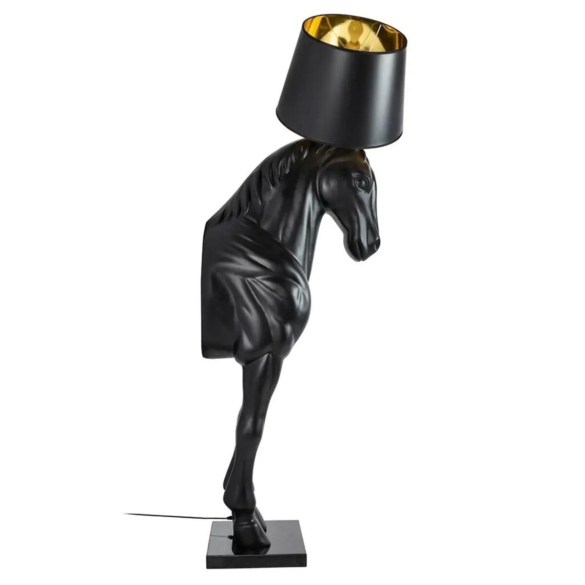 Sypialniana lampa podłogowa Horse M czarny koń nowoczesny