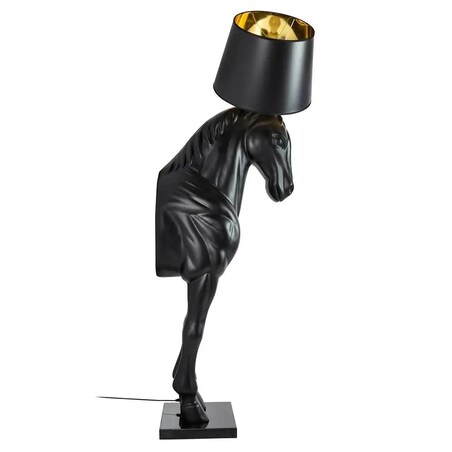 Sypialniana lampa podłogowa Horse M czarny koń nowoczesny