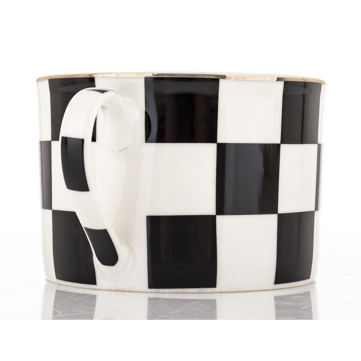 Filiżanka 220 ml i spodeczek, w szachownicę, w pudełku, SCACCHI