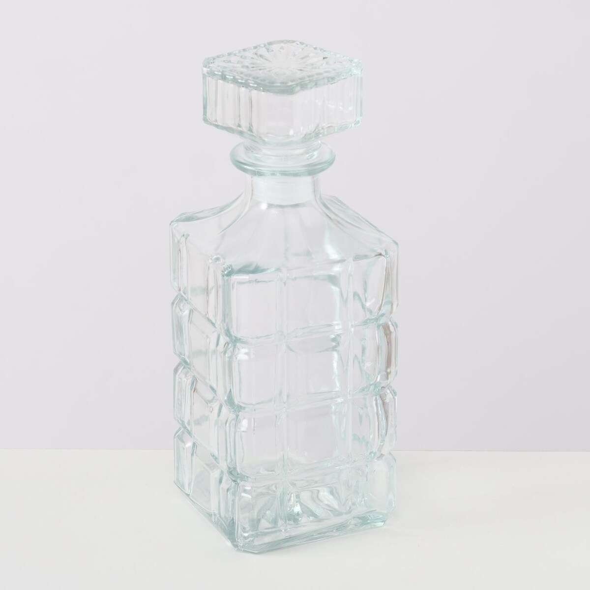 Ozdobna karafka z korkiem WHISKEY, 900 ml, kolor przezroczysty, szkło