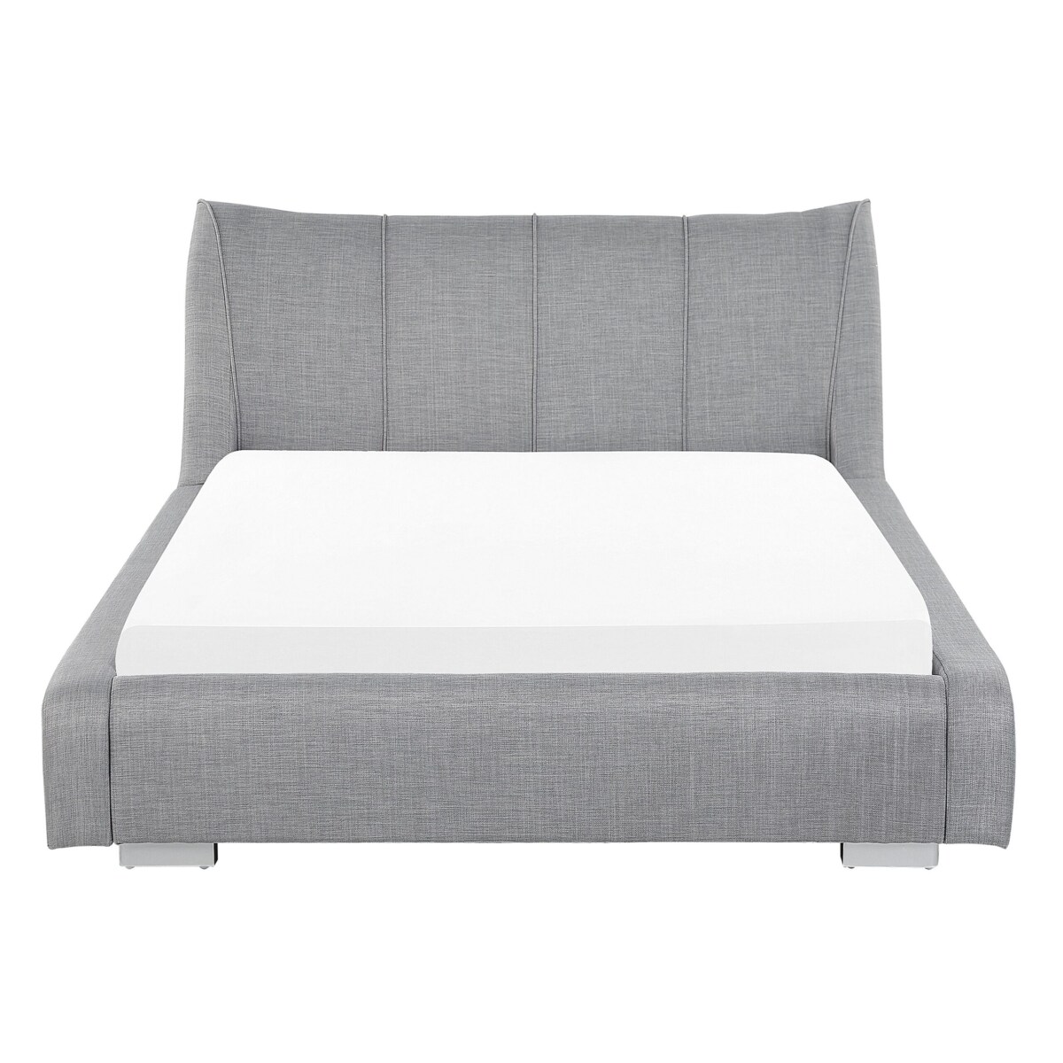 Łóżko wodne tapicerowane 140 x 200 cm szare NANTES