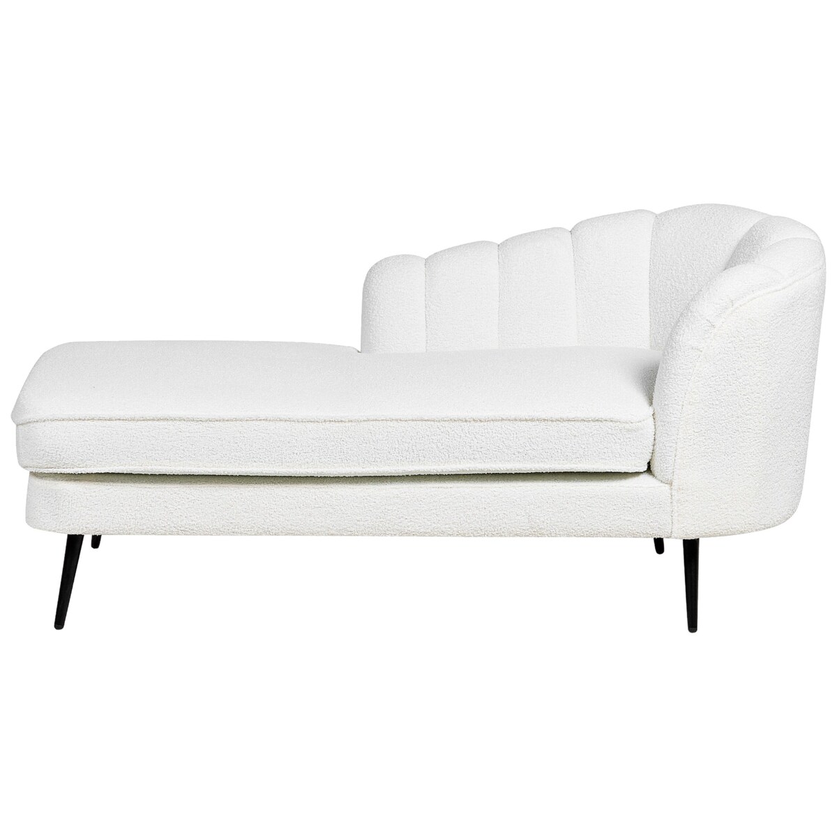 Szezlong boucle prawostronny kremowy ALLIER