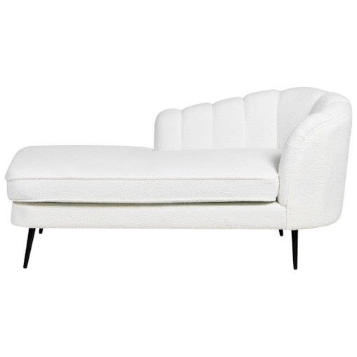 Szezlong boucle prawostronny kremowy ALLIER