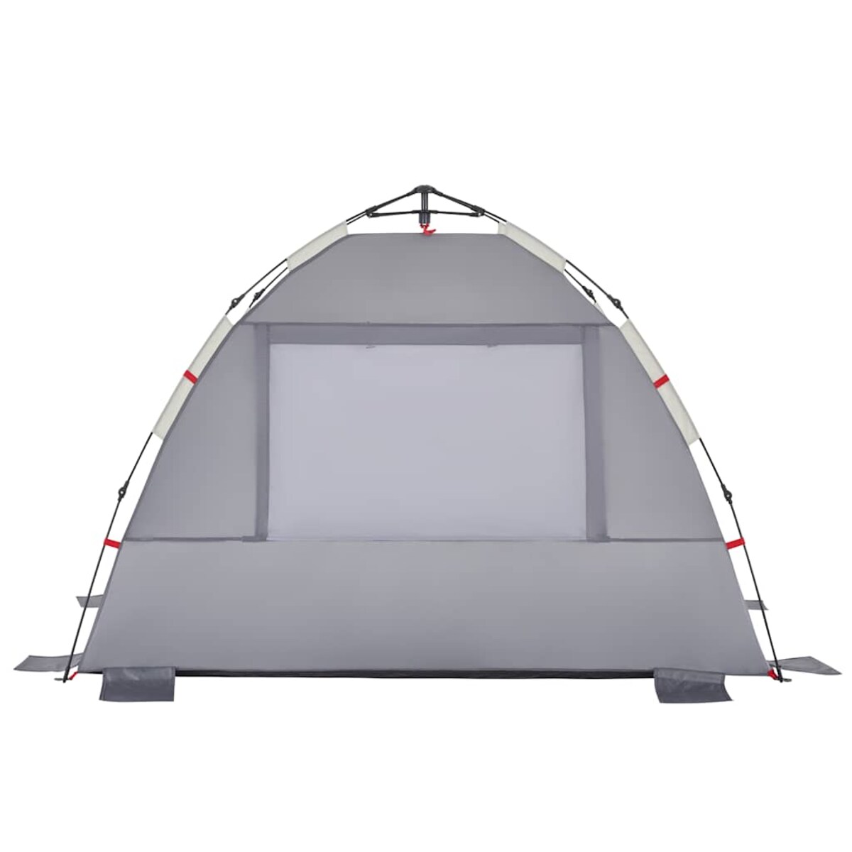 vidaXL Namiot plażowy, 2-os., szary, wodoszczelny