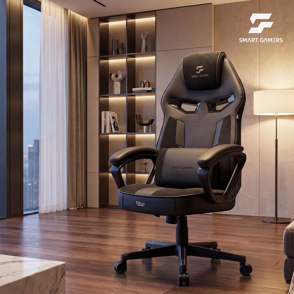Fotel gamingowy obrotowy dla gracza Sofotel Furon czarny