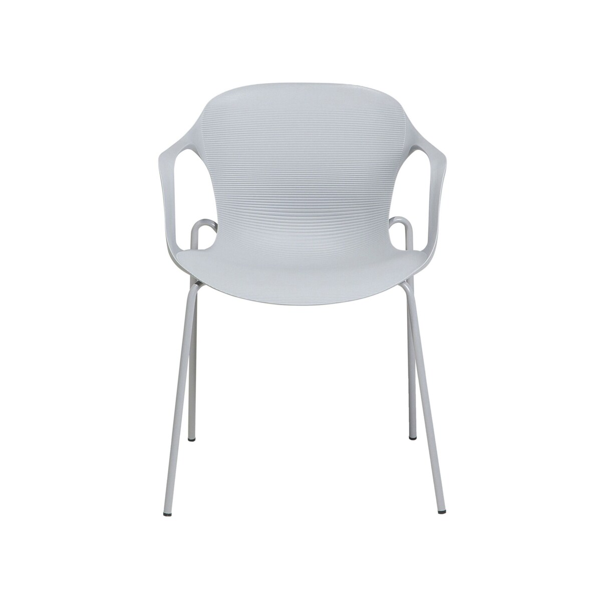 Zestaw 2 krzeseł do jadalni szary ELBERT