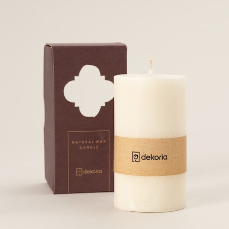 Świeca zapachowa palmowa walec White, 6,5x6,5x12 cm