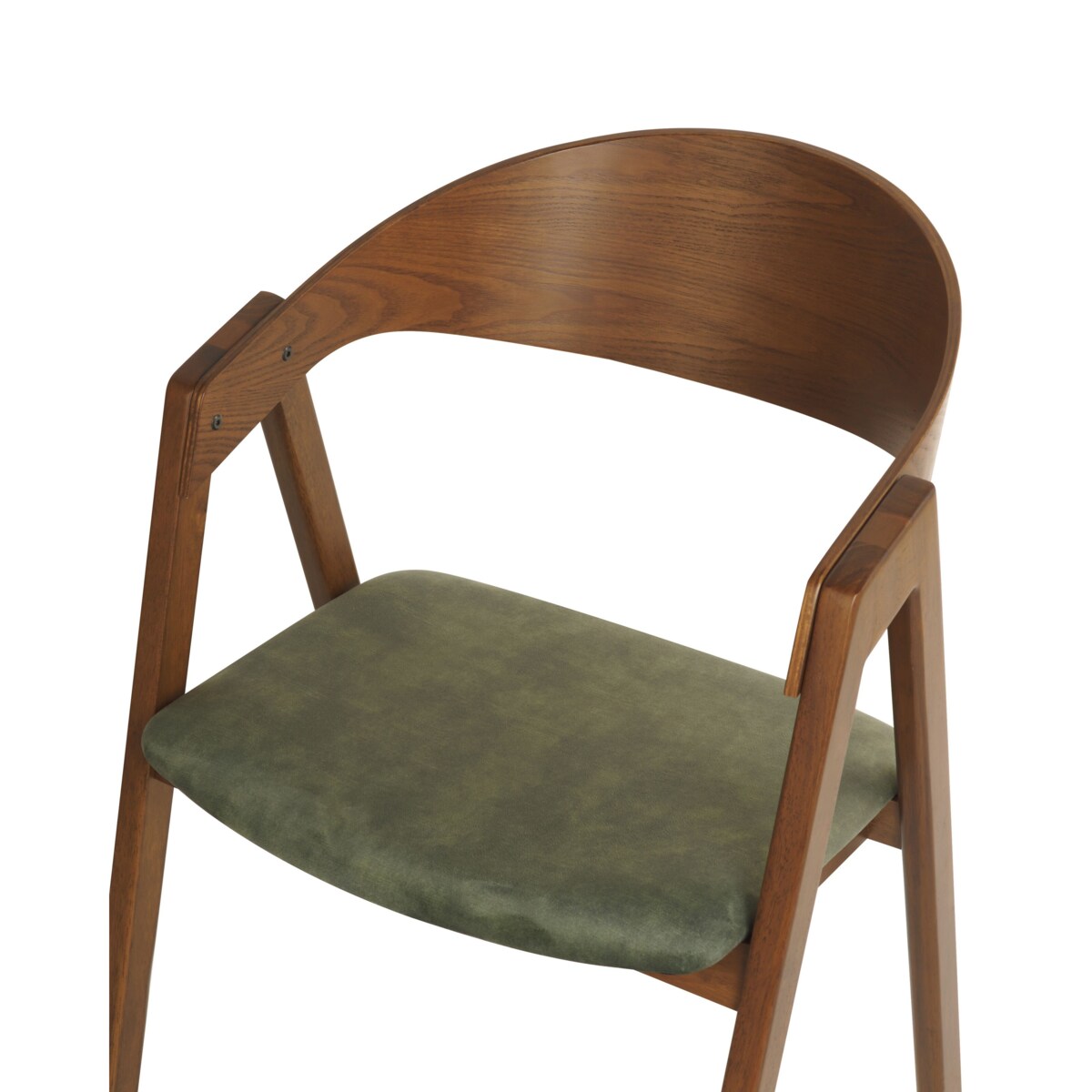 Zestaw 2 krzeseł do jadalni YUBA Drewno Ciemnozielony