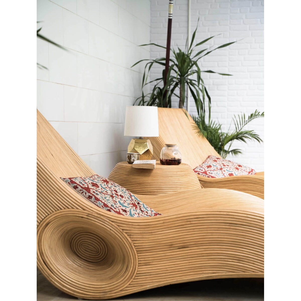 LEŻAK RATTANOWY TEGAL JASNY