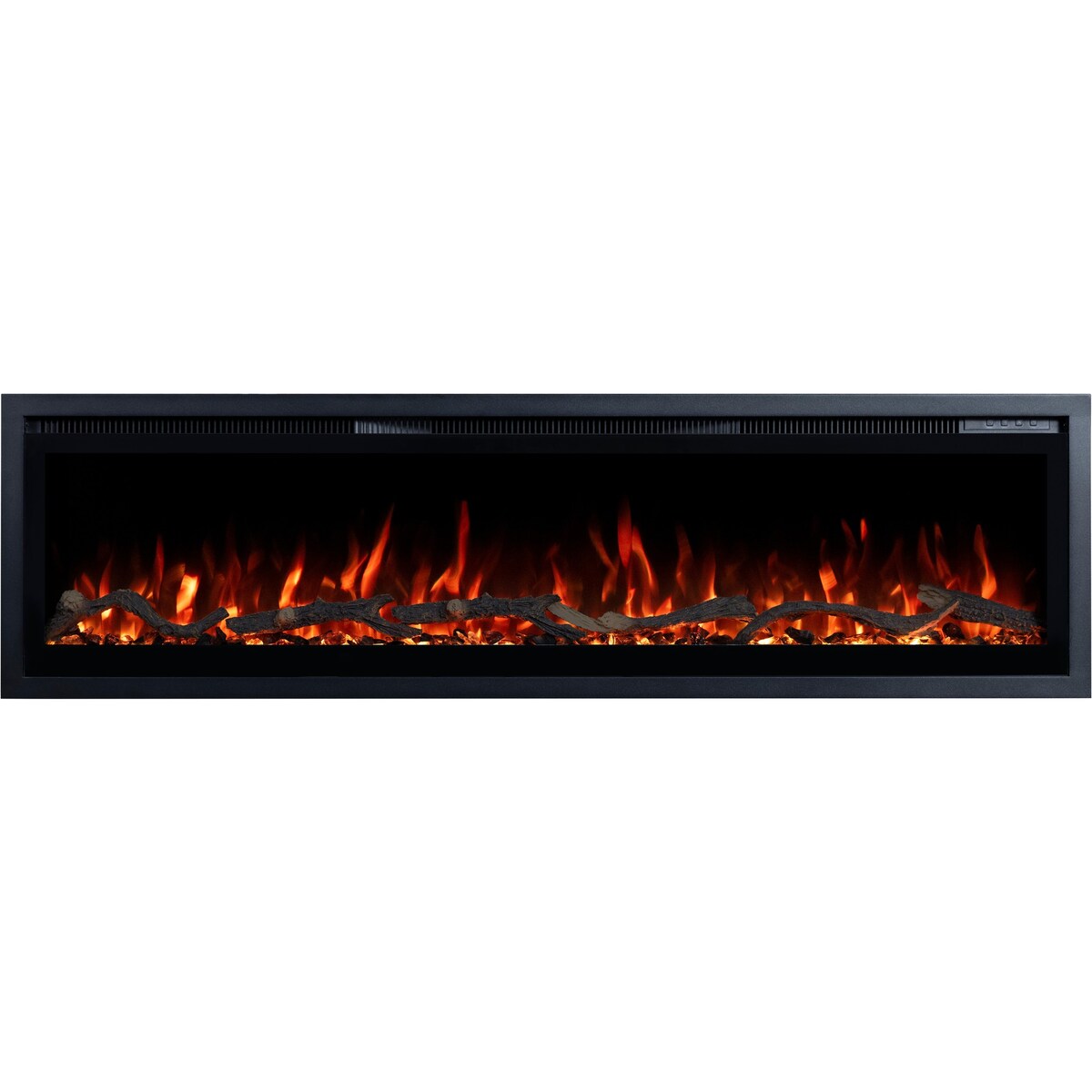 Kominek elektryczny Emotion Flame Regal 126 - ścienny i do zabudowy - 126x35x12 cm - kominek LED z funkcją grzania 900/1800 W