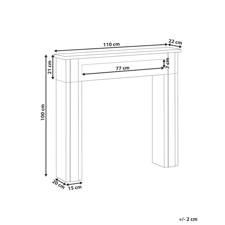 Portal kominkowy BAUDIN Biały