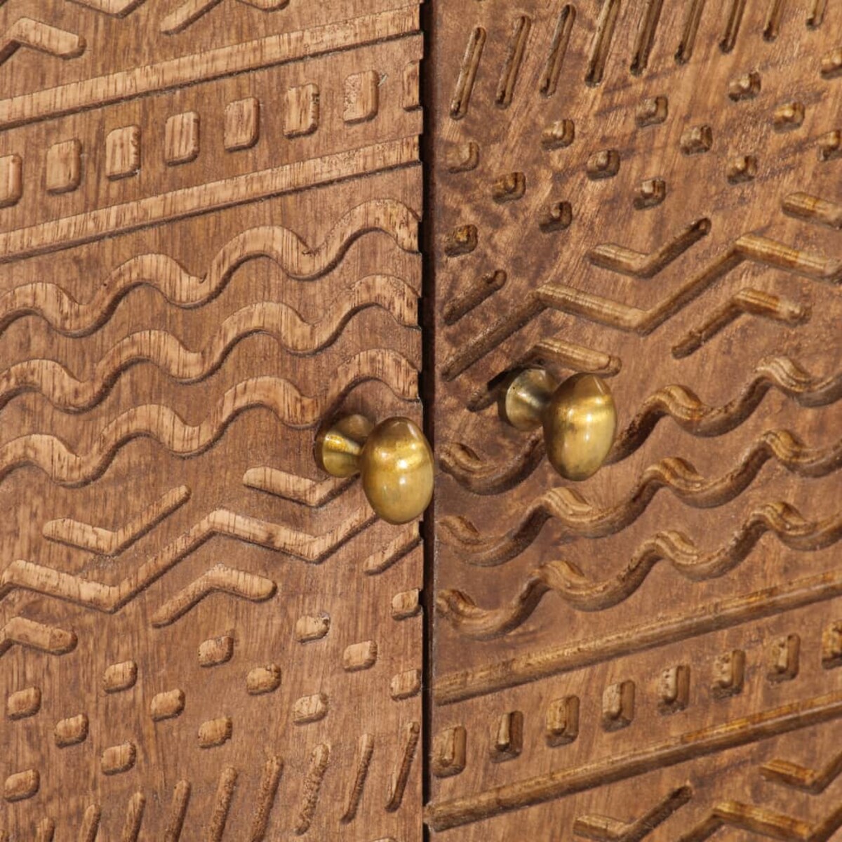 vidaXL Szafka pod TV, 110x30x40 cm, lite drewno mango i żelazo