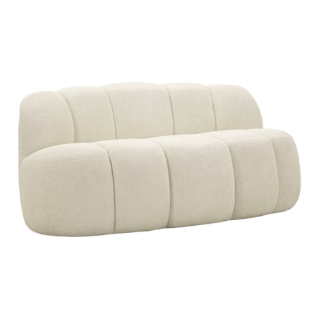 Sofa Ball, kolor biały, poliester i sklejka, 145 x 80 x 69 cm, do salonu, Mauro Ferretti