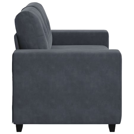 vidaXL Sofa dwuosobowa Ciemnoszara 120 cm Aksamit