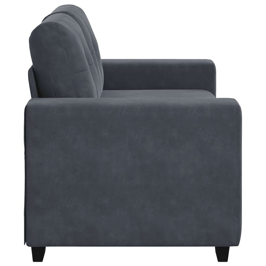 vidaXL Sofa dwuosobowa Ciemnoszara 120 cm Aksamit