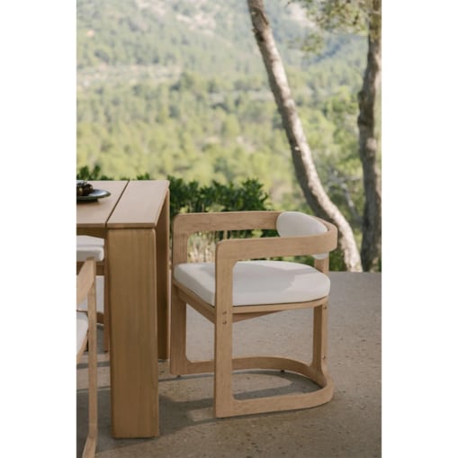 Krzesło ogrodowe z drewna eukaliptusowego Selira, bielone