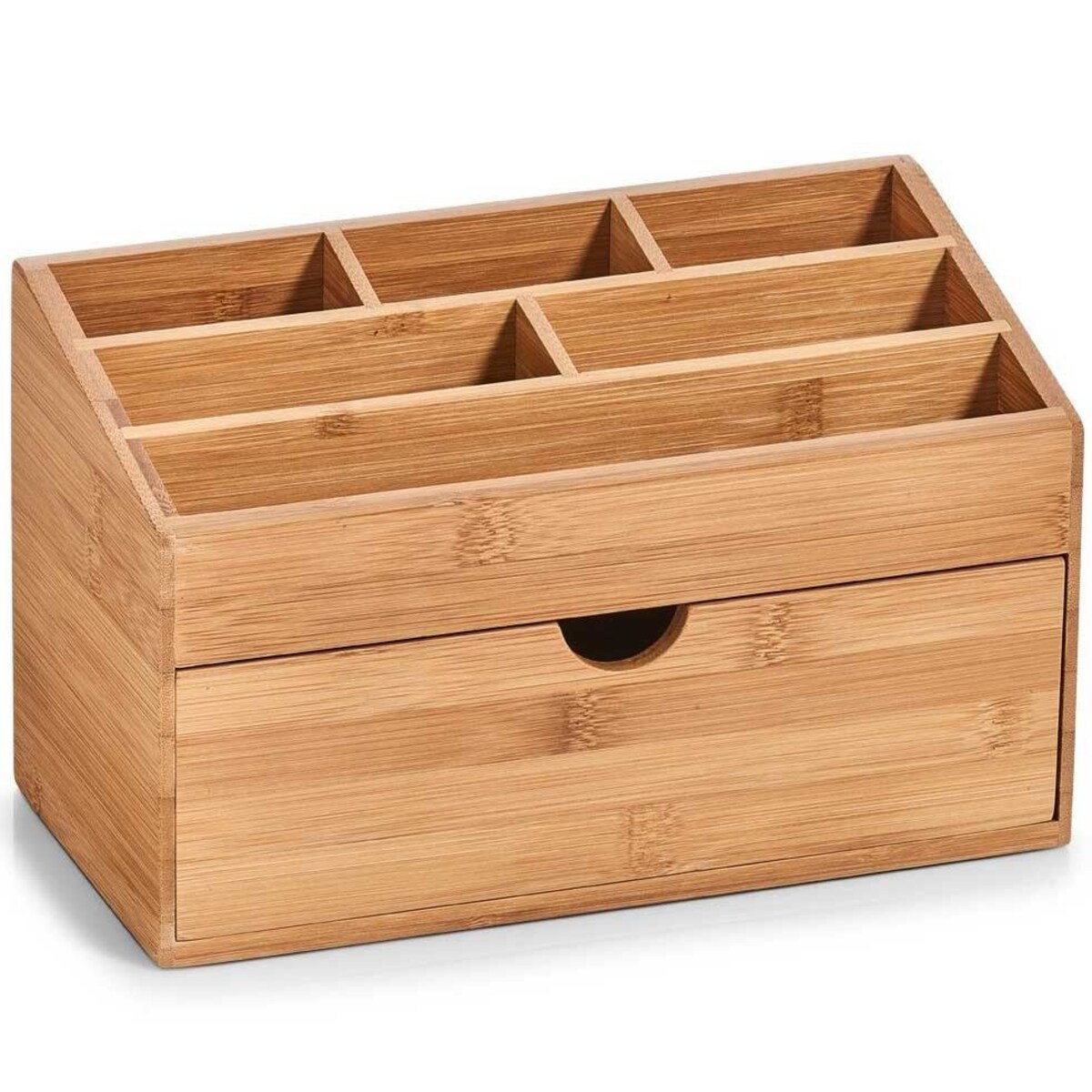 Organizer na kosmetyki, akcesoria biurowe - 7 przegródek, bambusowy, ZELLER