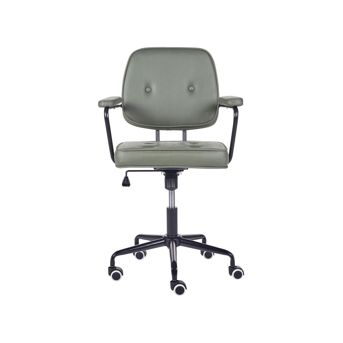 Krzesło biurowe regulowane ekoskóra zielone PAWNEE