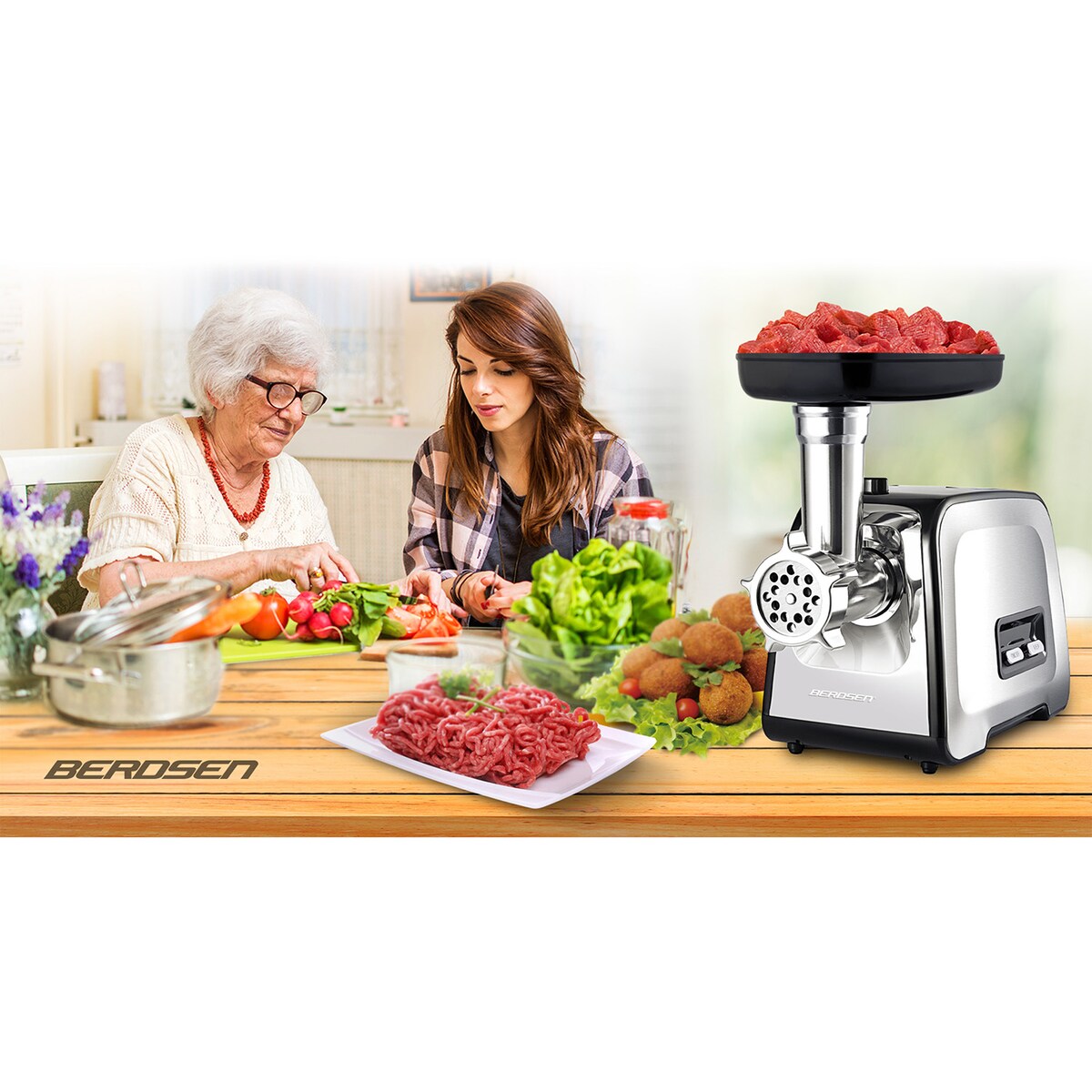 Maszynka do mielenia mięsa warzyw rozdrabniacz Berdsen