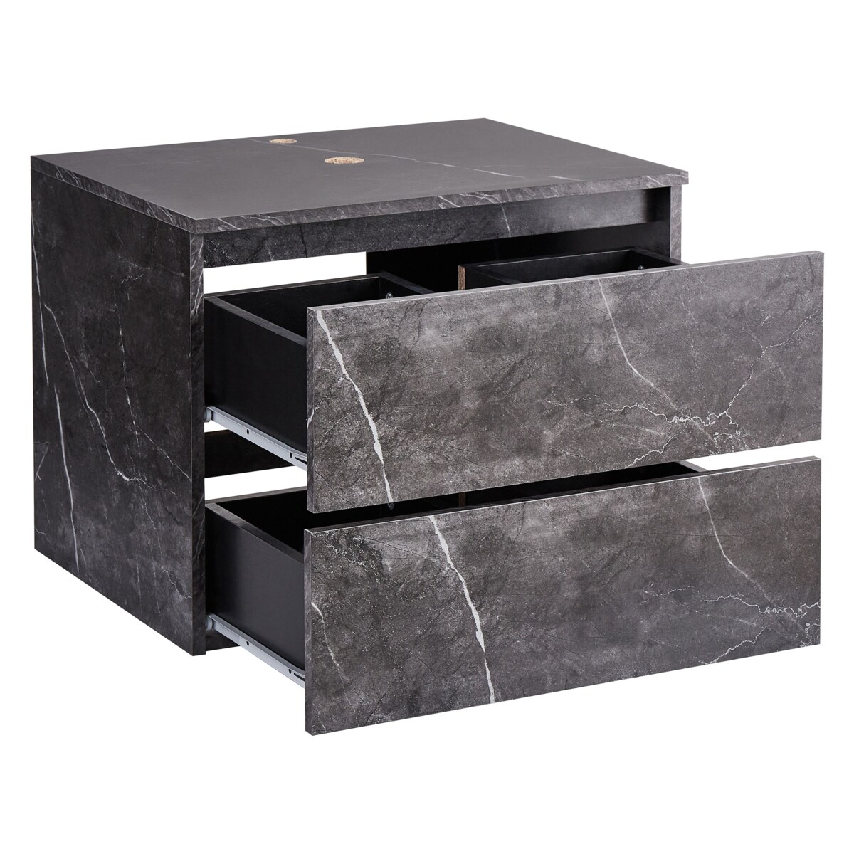 Wisząca szafka pod umywalkę SERRA 60 cm Czarny marmur