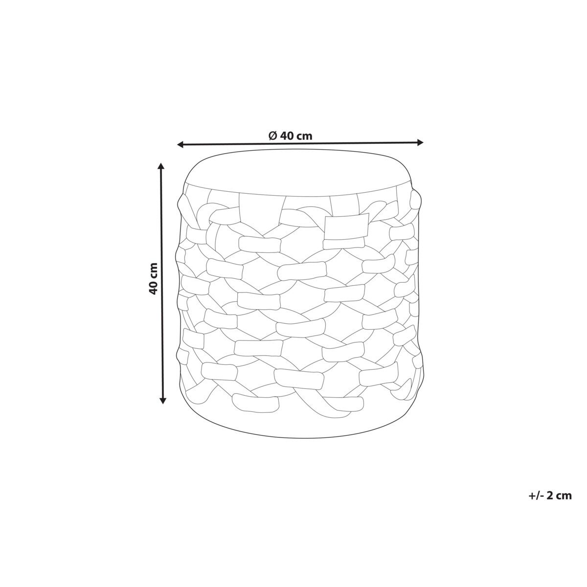 Puf z juty 40 cm beżowy TURKAN