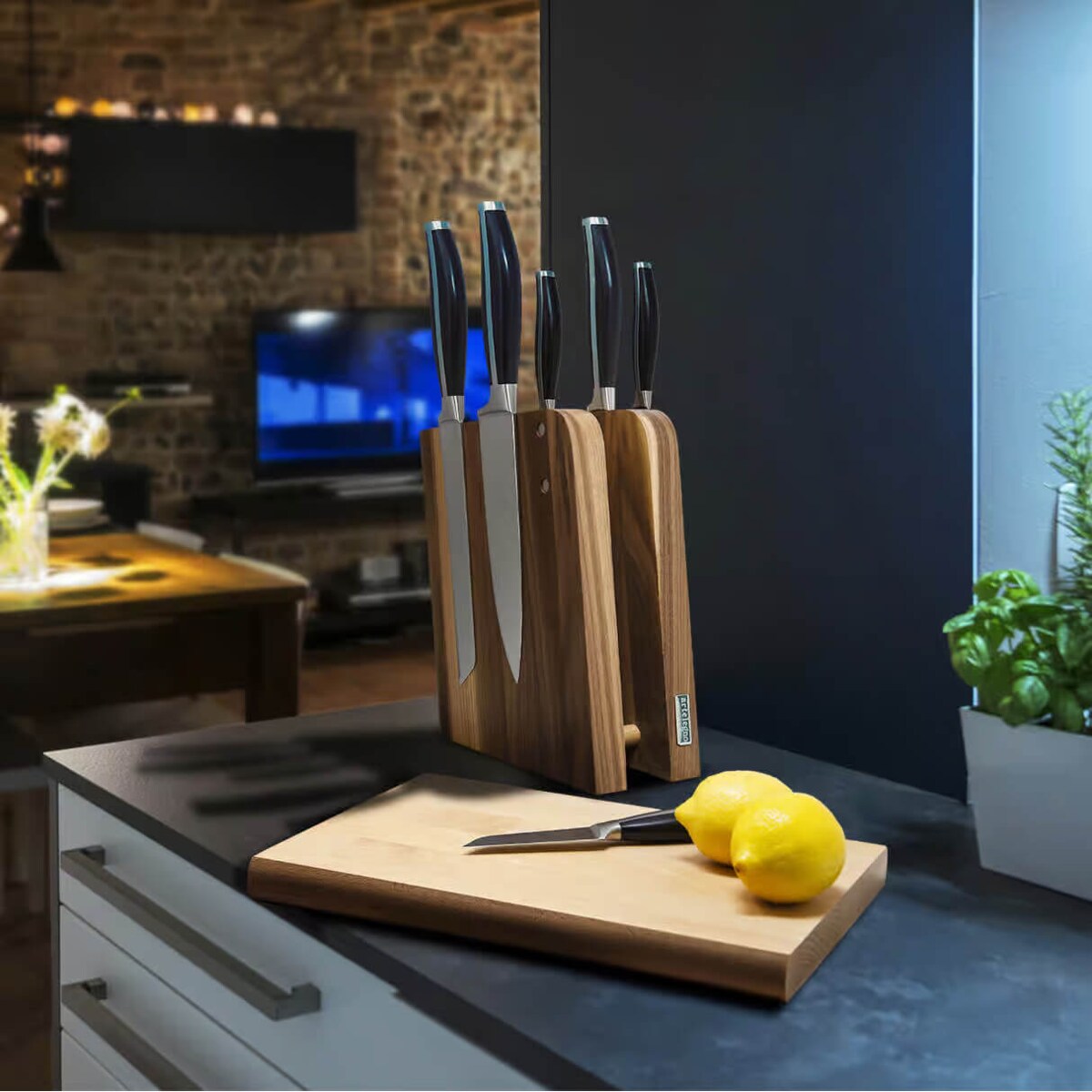 Blok magnetyczny z drewna bukowego + deska kuchenna Artelegno Grand Prix