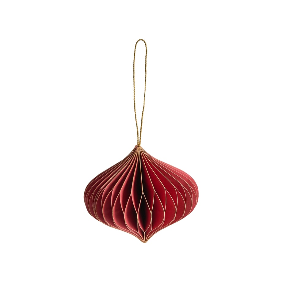 Zestaw 18 ozdób choinkowych SUSA Papier Czerwony