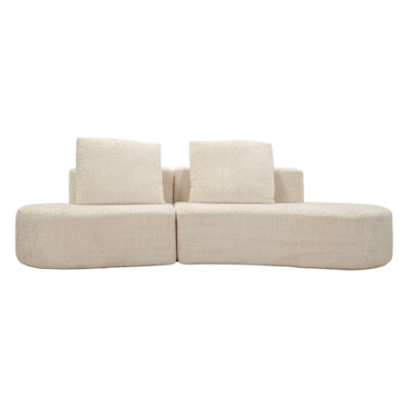 Sofa Island, kolor biały, poliester, 238 x 92 x 78 cm, do salonu, Mauro Ferretti