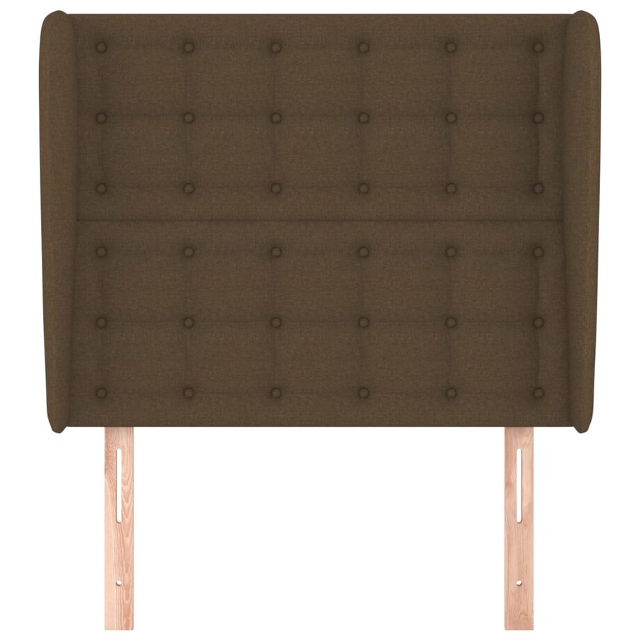 vidaXL Zagłówek uszak, ciemnobrązowy, 83x23x118/128 cm, tkanina