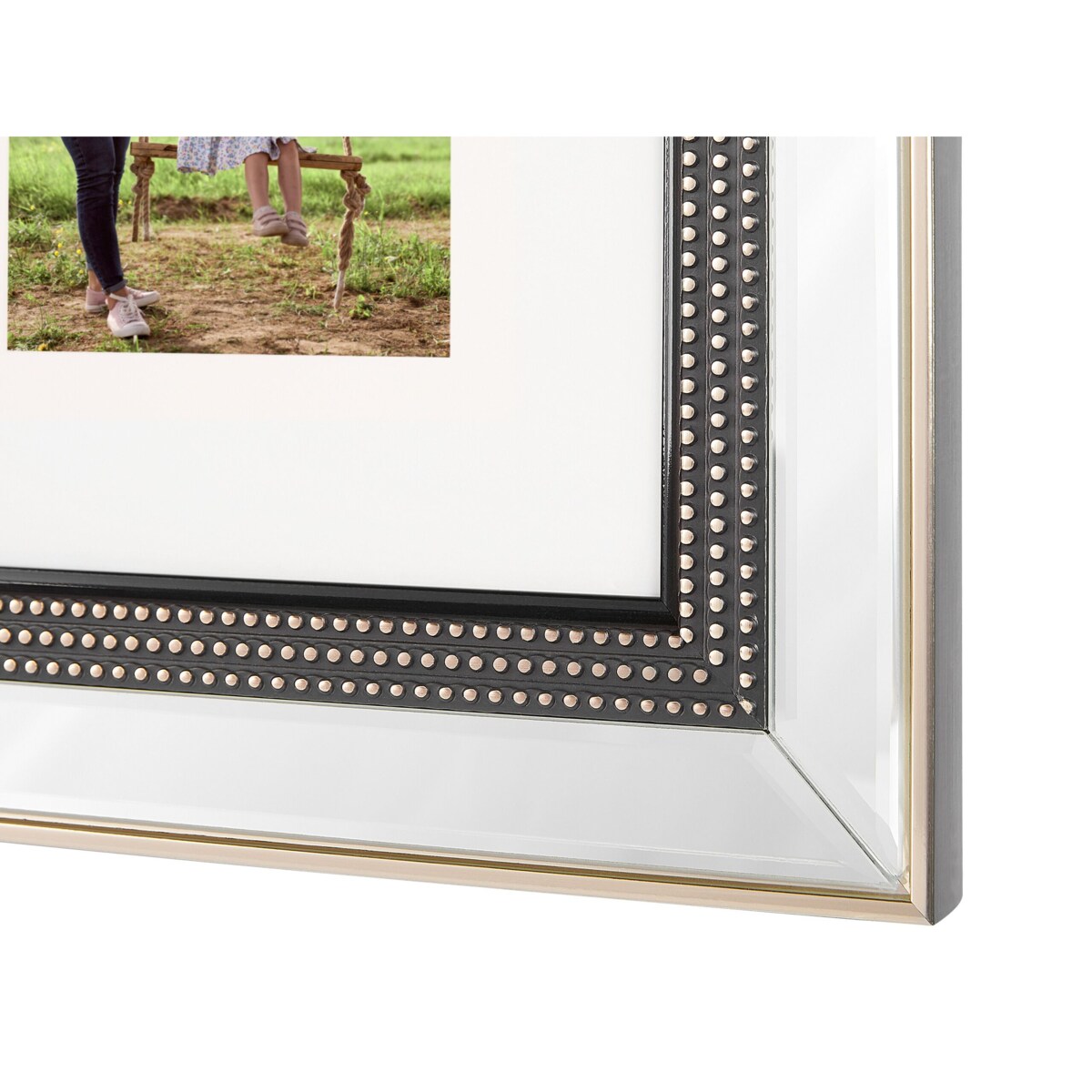 Multiramka na 10 zdjęć lustrzana srebrna DALABA