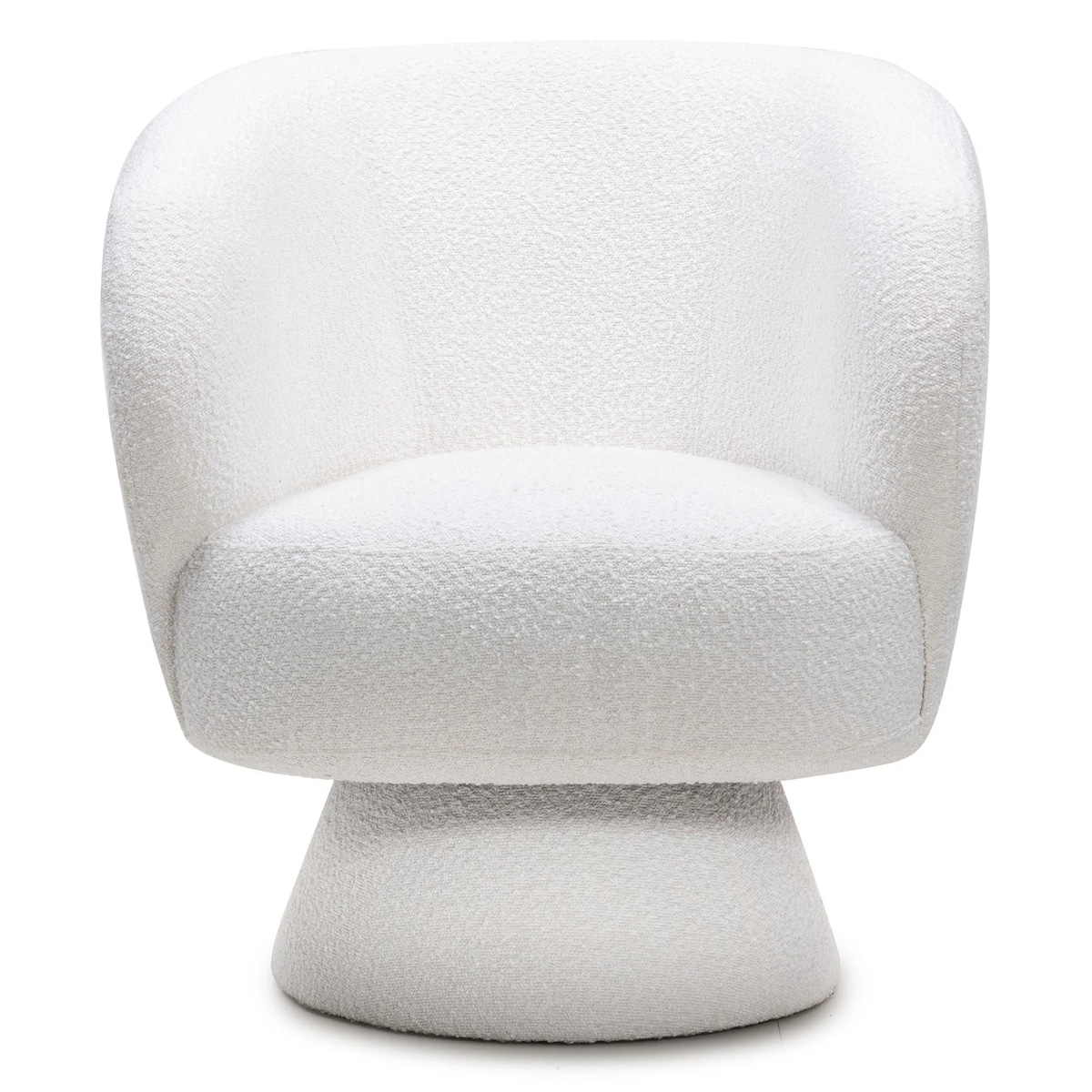 Fotel obrotowy 80x72x70 cm bouclé Nalf - III biały