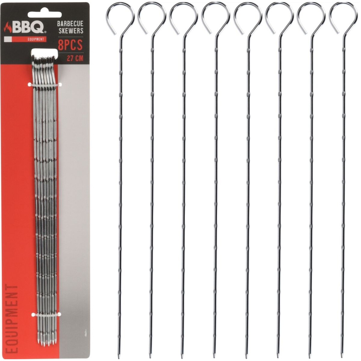 Szpikulec do szaszłyków stal nierdzewna 27 cm 8 szt