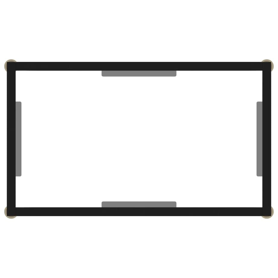 vidaXL Stolik konsolowy, przezroczysty, 60x35x75 cm, szkło hartowane