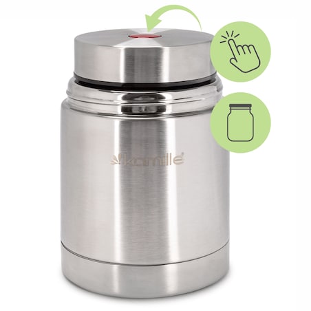 Stalowy termos obiadowy lunchbox lunch box na zupę obiad 0.5L KAMILLE