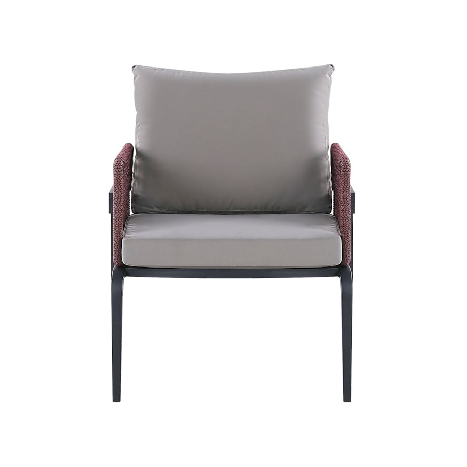 Zestaw ogrodowy ze stolikiem dla 4 osób SCIACCA Metal Szary