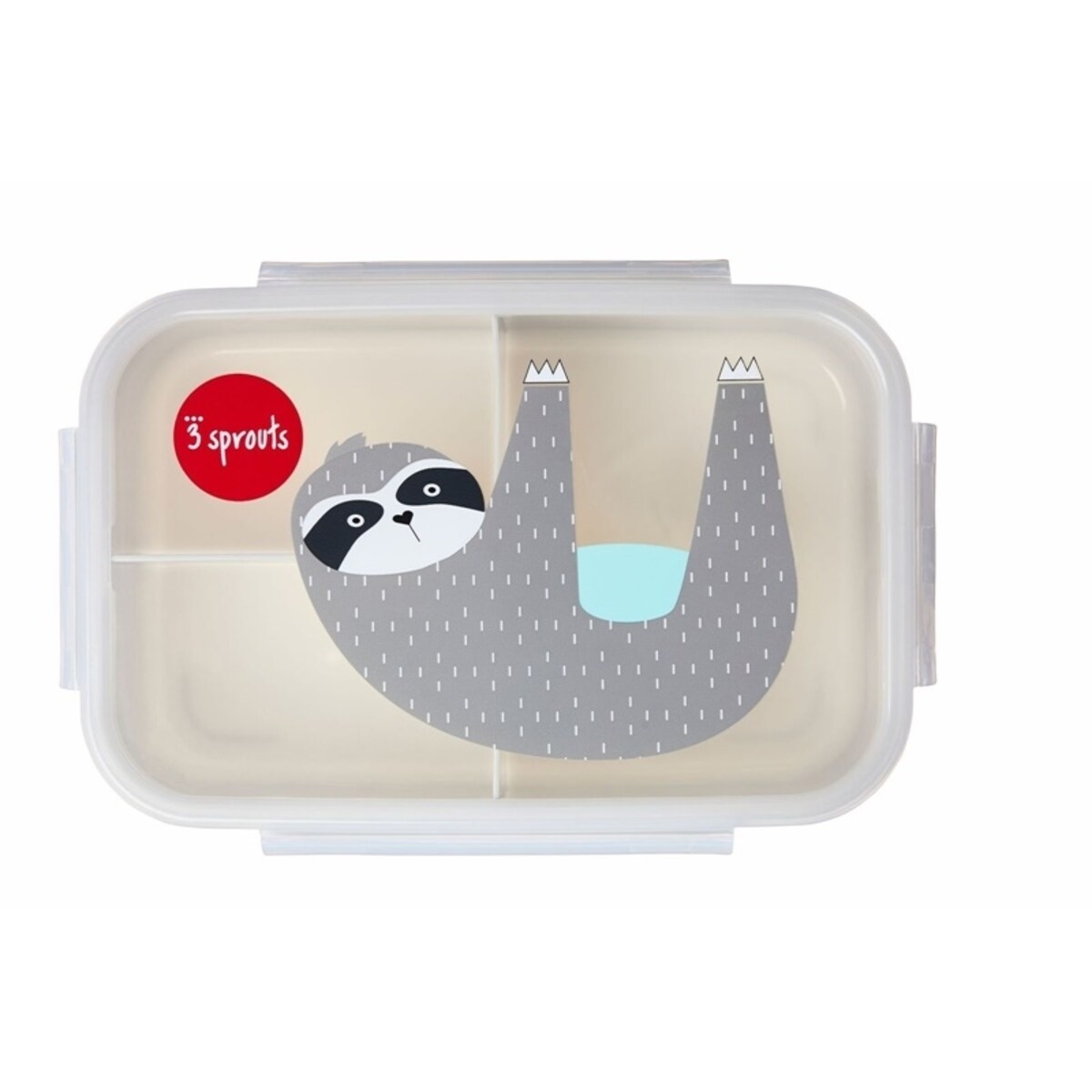 3 Sprouts Lunchbox Bento Leniwiec Grey