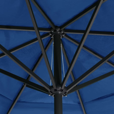 vidaXL Parasol ogrodowy na aluminiowym słupku, 500 cm, niebieski